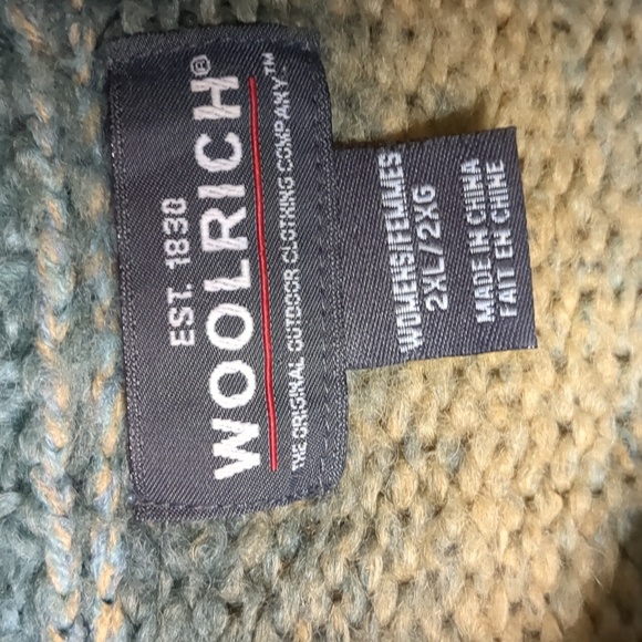 WOOLRICH* long sleeve cowl neck ribbed hem/cuff ombré sweat size XXL - Picture 9 of 11